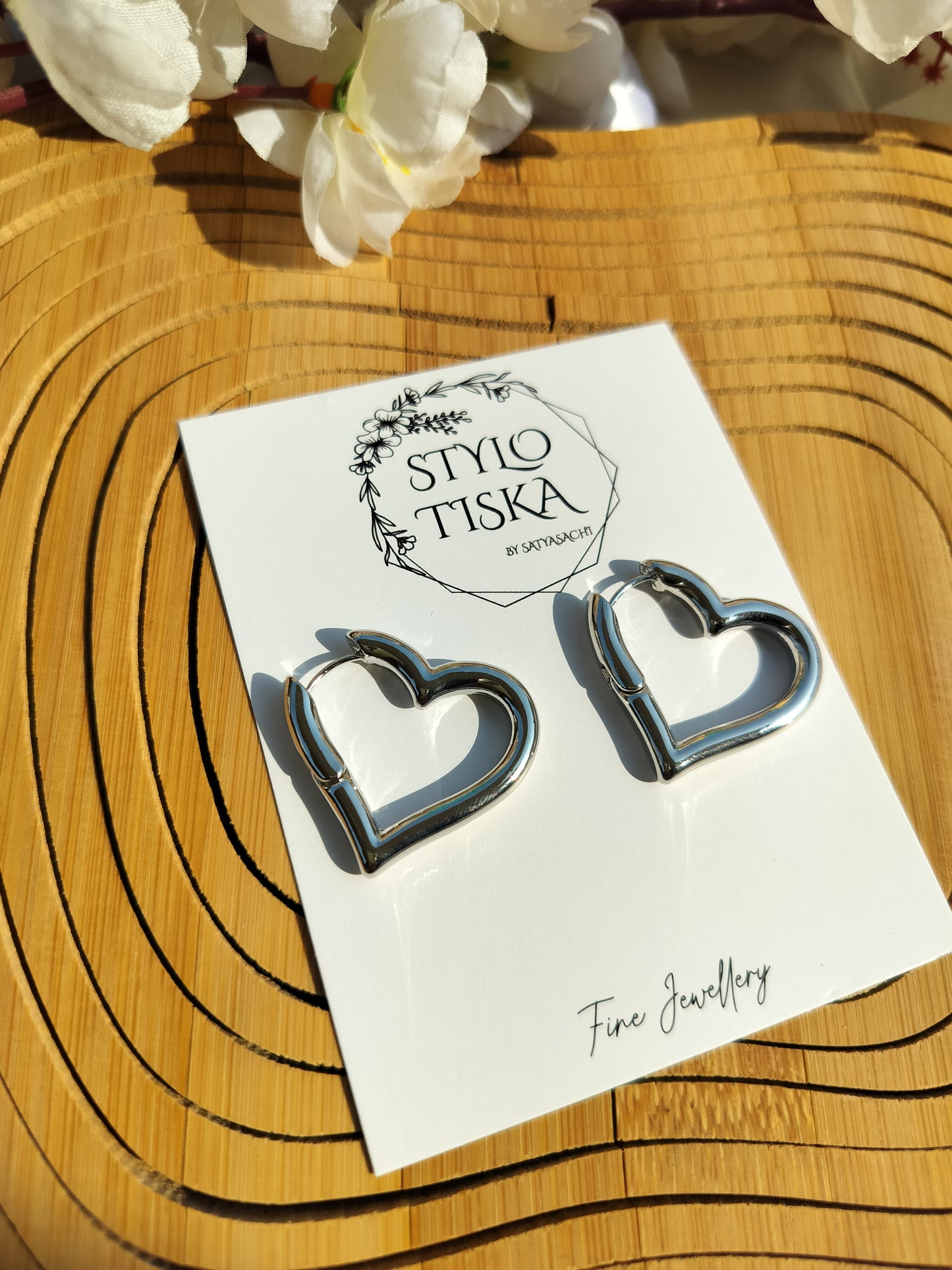 Stylo Heart Shape Korean Clip On Earrings