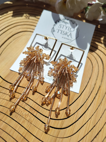 Seed Beaded Tassel Earring