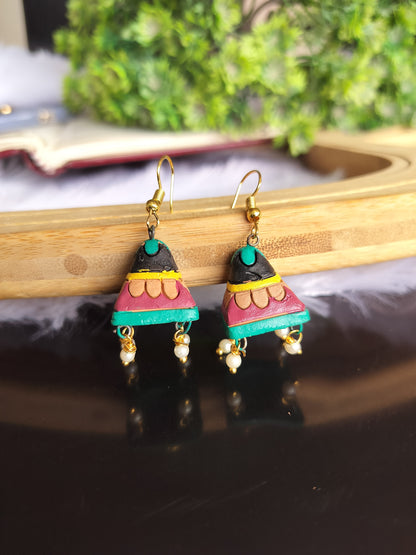 Triangle Handmade Terracotta Jhumki