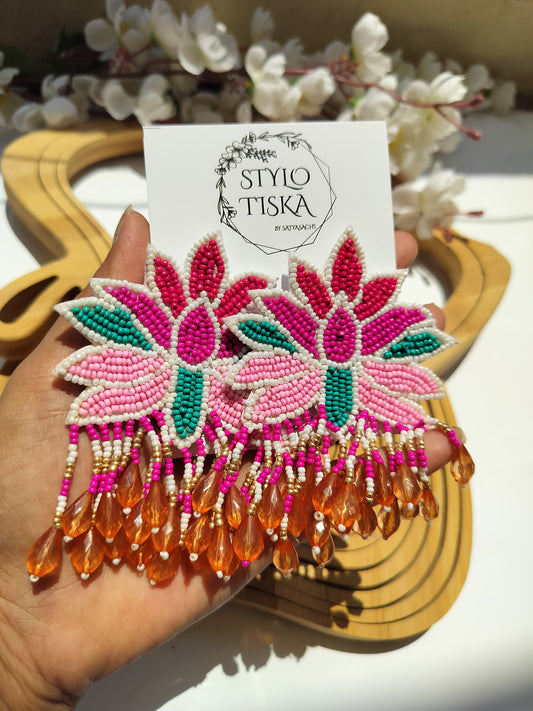 Chandra Phool Statement Earrings