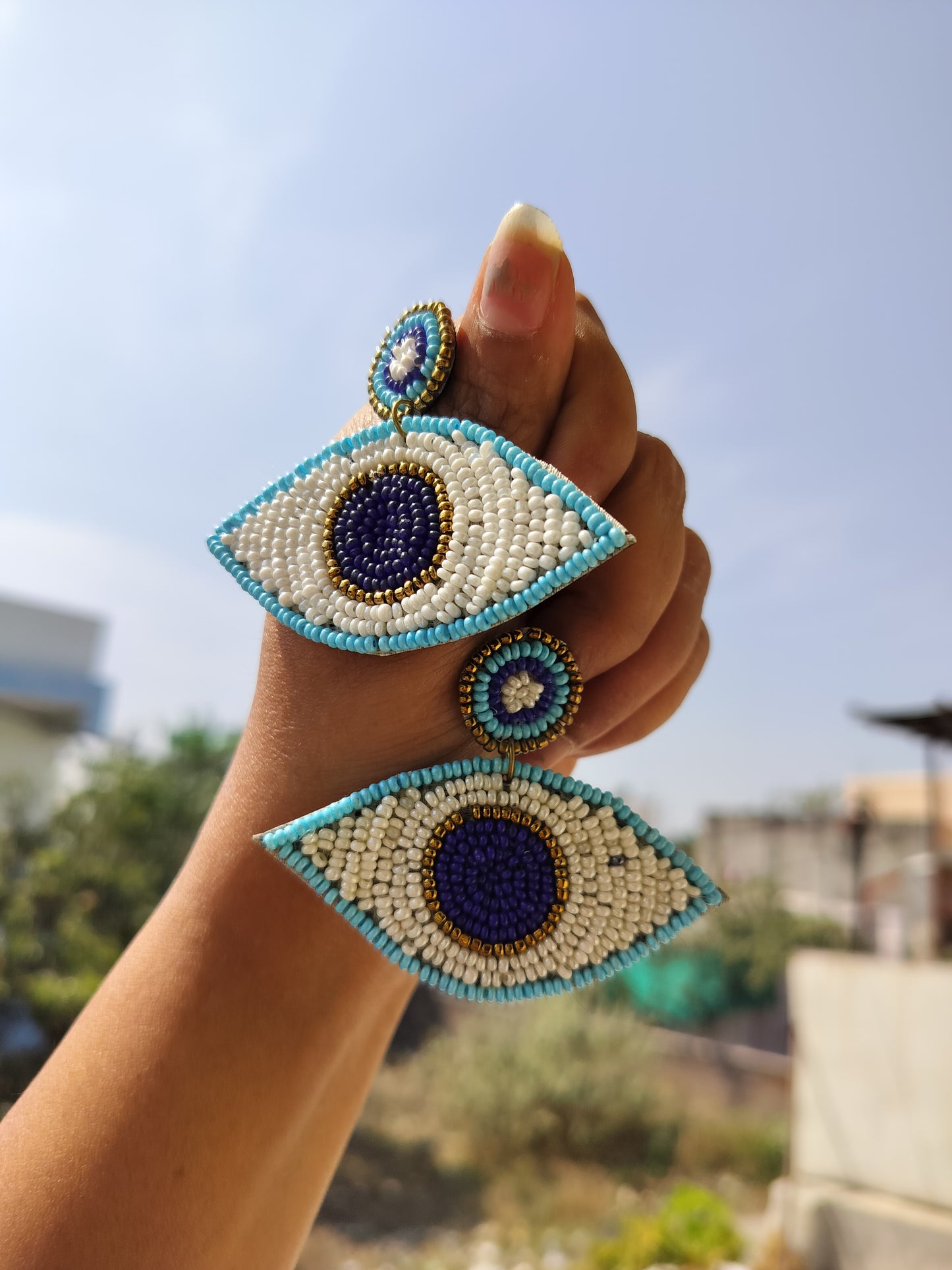 Evil Eye Drop Earrings