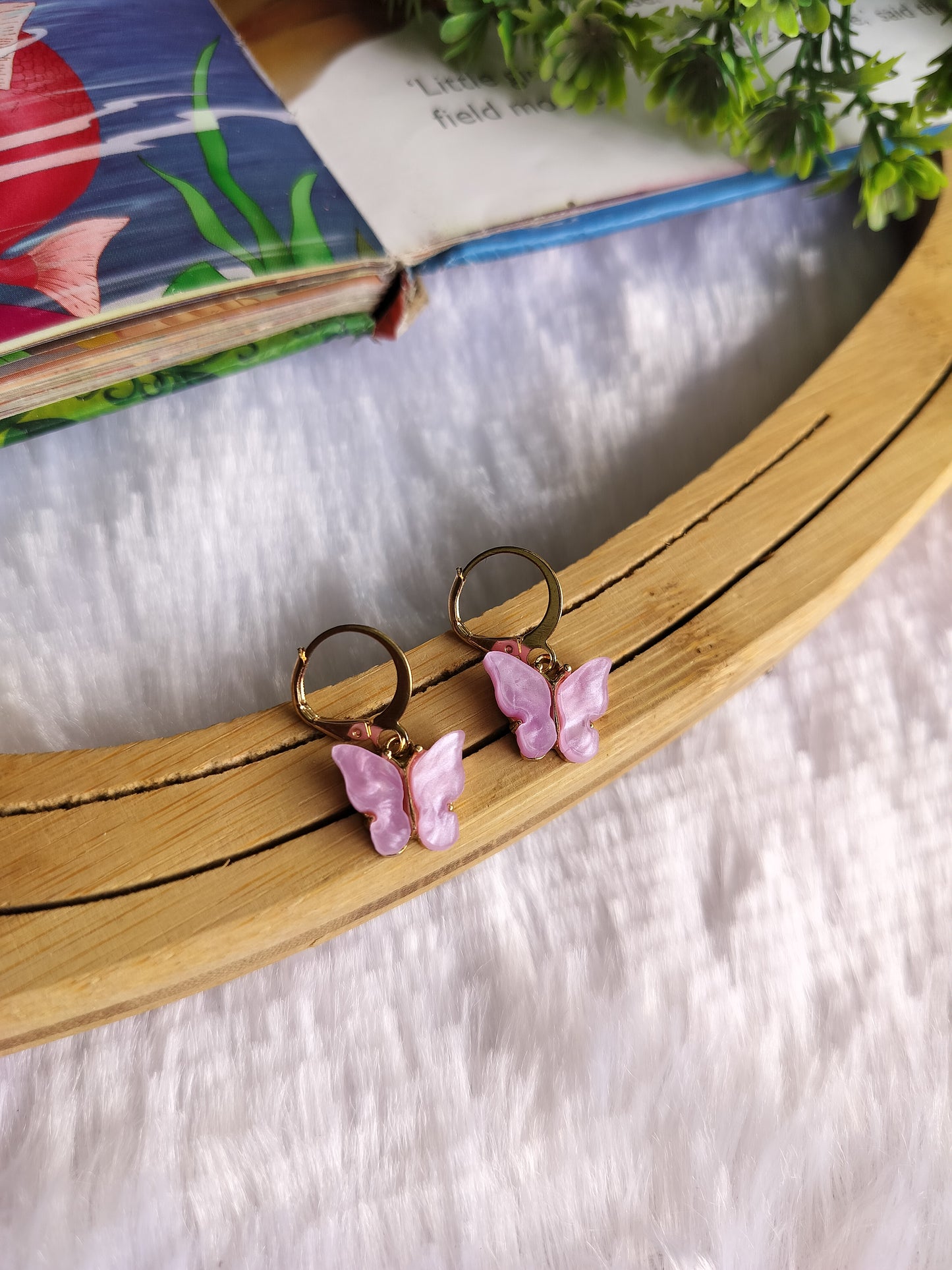 Pastel Butterfly Clip On Earrings