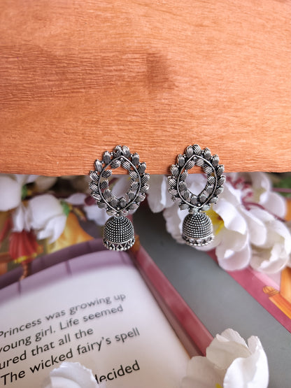 Silver Oxidised Mini Jhumki