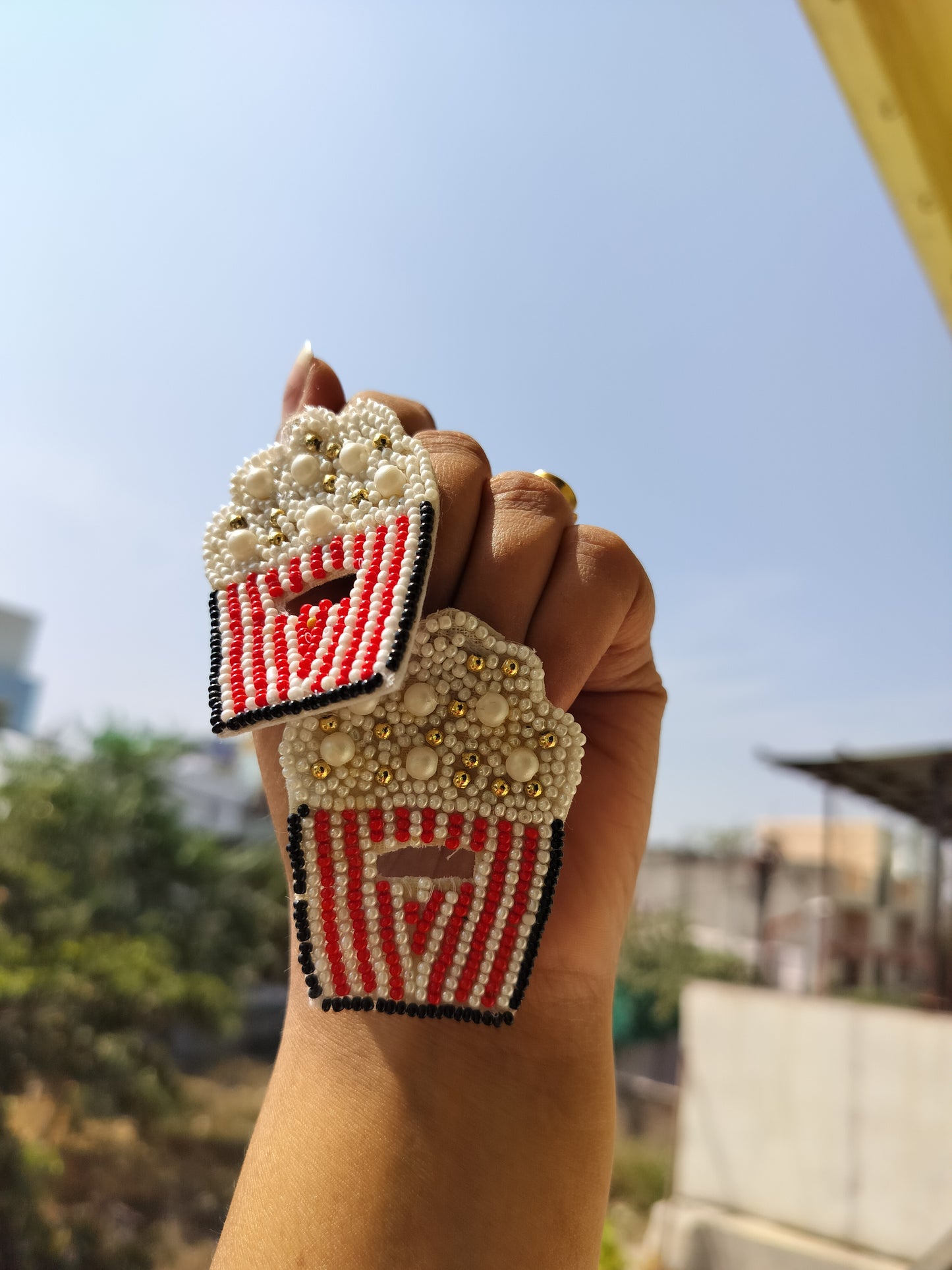 Classy Popcorn Design Beaded earring