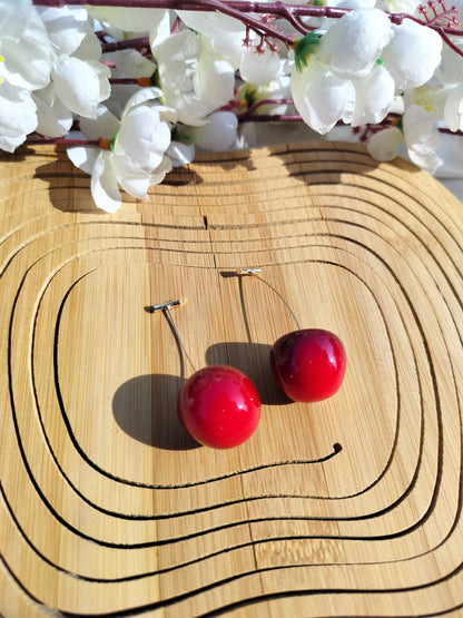 Classic Cherry Magnetic Dangles Earrings