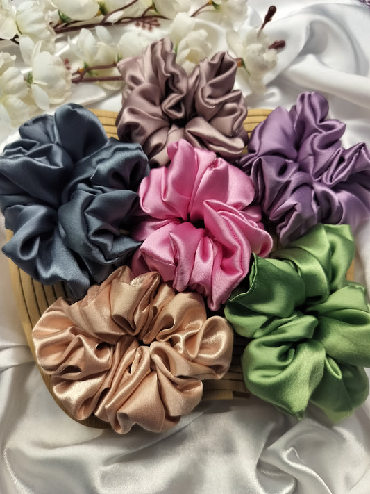 Stylo Double XL Premium Scrunchies Combo Of 6