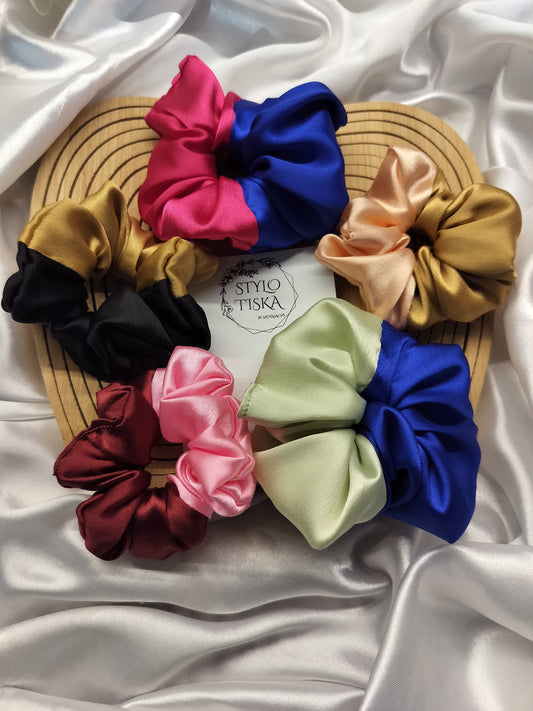 Stylo Dual Scrunchies Combo Of 5