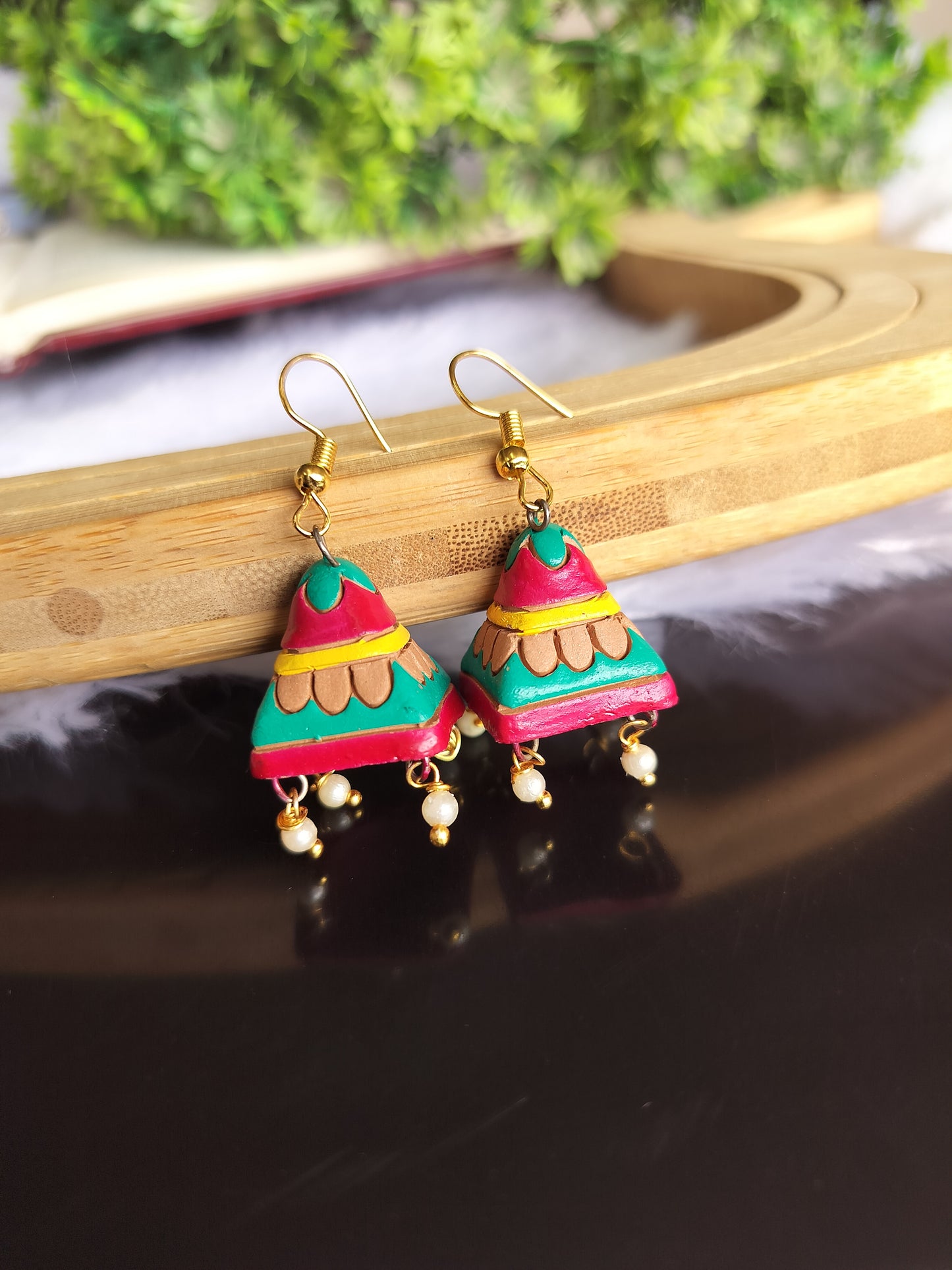 Triangle Handmade Terracotta Jhumki