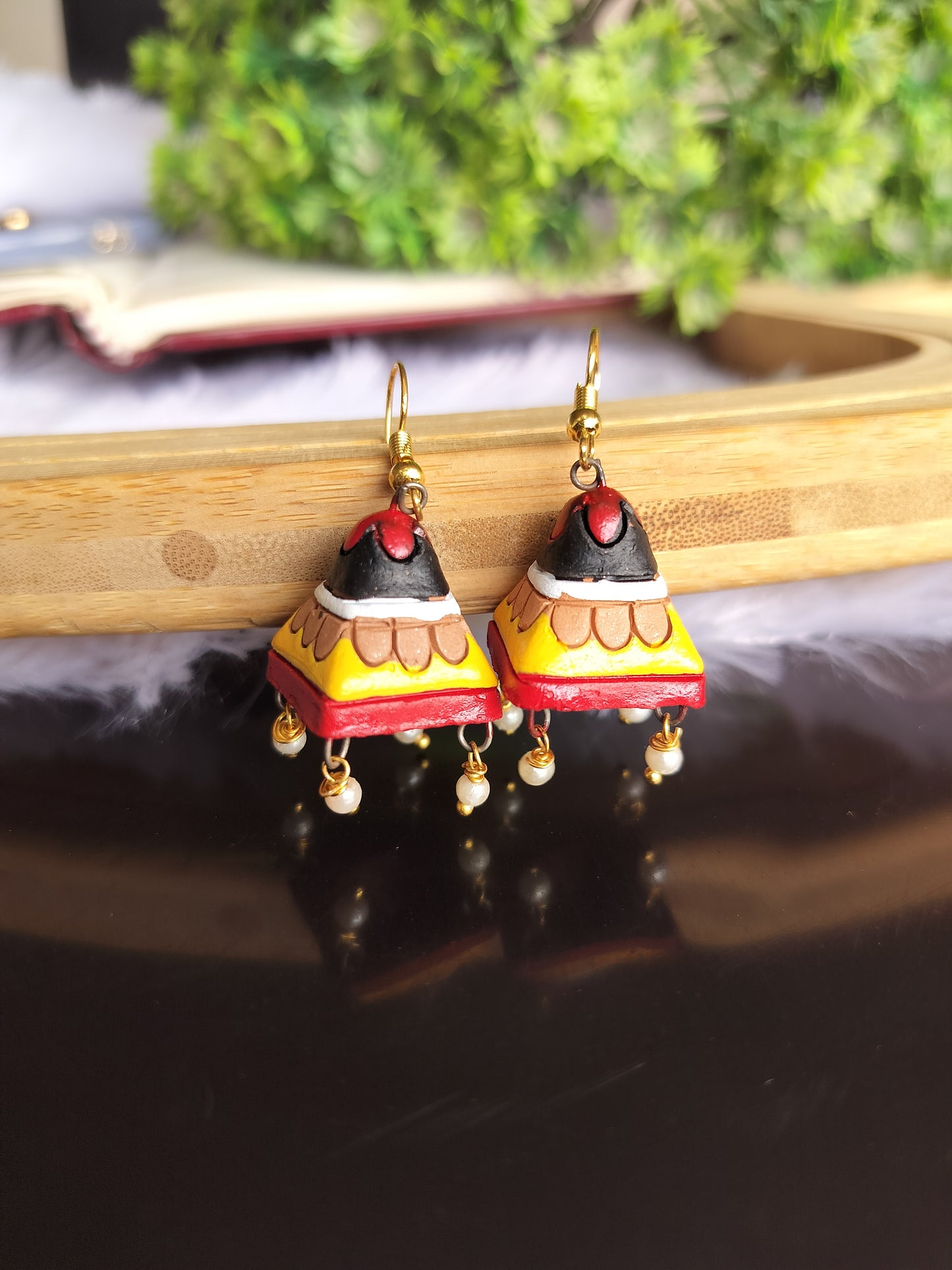 Triangle Handmade Terracotta Jhumki